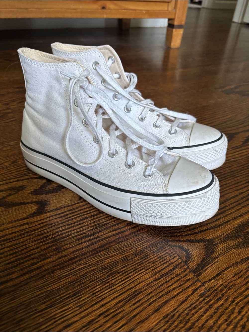 Converse White High-Top Sneakers - Classic All Star - Picture 2 of 4